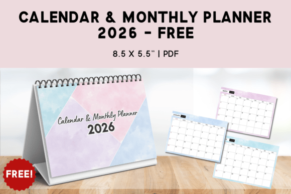 2in1 Calendar Monthly Planner FREE