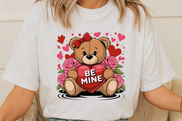 Adorable Teddy Bear Holding a Valentine