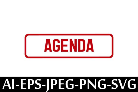 AGENDA Rubber Stamp Design Vector