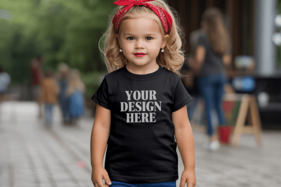 Bella Canvas 3001T Kids Tshirt Mockup 30
