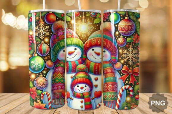 Christmas Snowman Tumbler Wrap 20oz