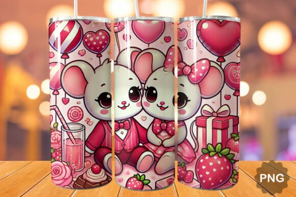 Couple Cartoon Valentine Tumbler Wrap: A Strategic Design for Creative Expression and Branding