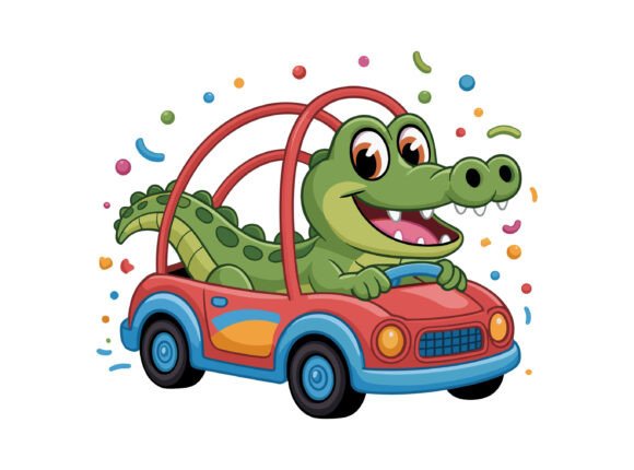 Crocodile Drive Car Kids Vector: Smart Choices for Designers and Makers