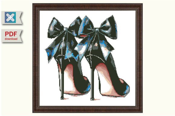 Cross Stitch Pattern High Heel Shoes
