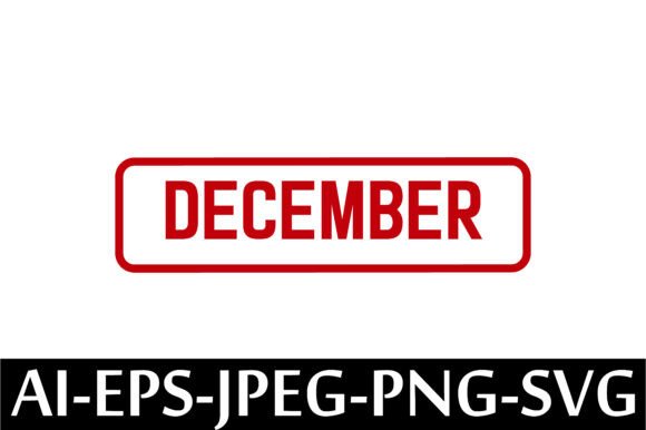 December Rubber Stamp Design Vector: A Digital Creative Tool for Crafters, Educators & Small Businesses