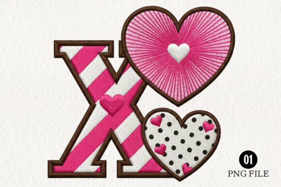 Faux Sequin Xoxo PNG Valentines Day PNG