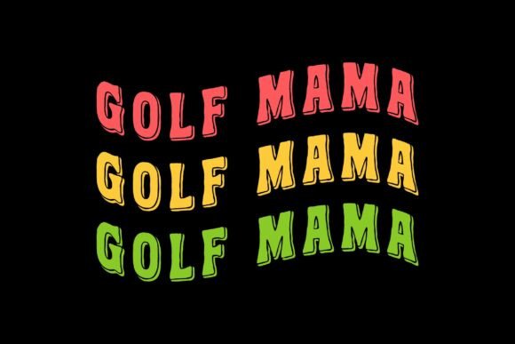 Free Retro Golf Mama SVG T-shirt Design