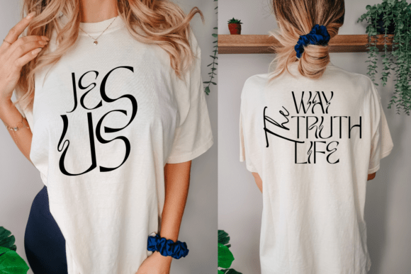 Jesus the Way Truth Life SVG, Christian Design Resource
