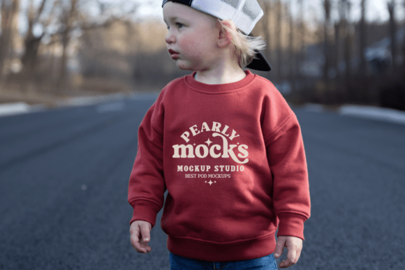 Kids Gildan 18000B Valentine Mockup 14