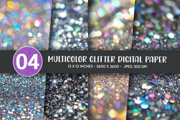 Multicolor Glitter Digital Paper: A Strategic Asset for Visual Communication and Brand Expression