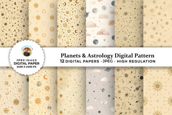 Planets Astrology Digital Patterns