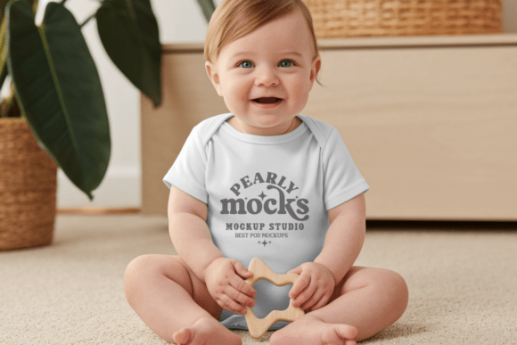 Rabbit Skins 4424 Baby Bodysuit Mockup 8