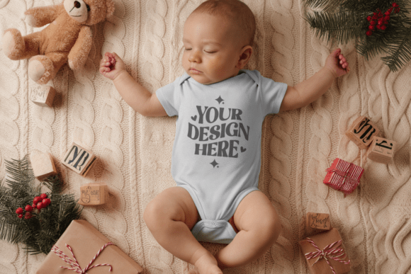 Rabbit Skins 4424 Baby Bodysuit Mockup 9