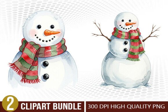 Snowman with Scarf PNG Clipart Bundle: A Practical Evaluation for Designers and Crafters