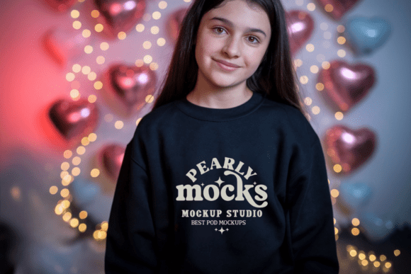 Turn Your Valentine’s Designs into Stunning Visuals with the Kids Gildan 18000B Mockup