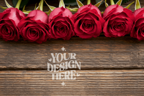Valentine Background Flat Lay Mockup 30
