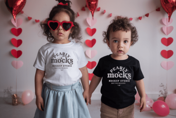 Valentine BC3001T Kids T-shirt Mockup 44