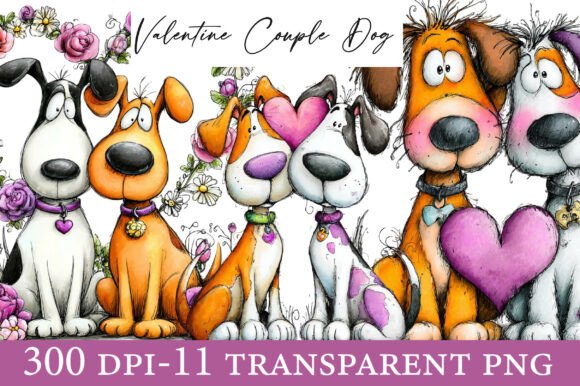 Valentine Couple Dog Clipart: A Practical Creative Asset for Diverse Projects