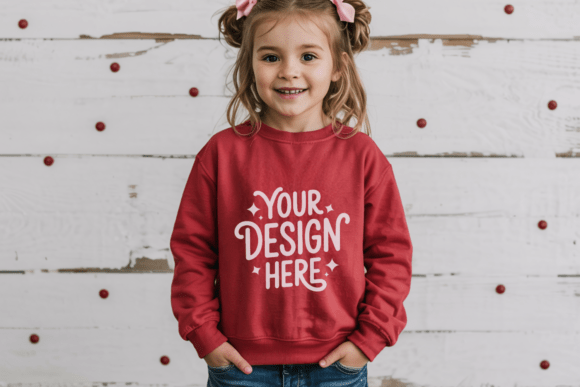 Valentine Gildan 18000B Kids Sweatshirt Mockup: A Creative Essential for Designers & Small Businesses