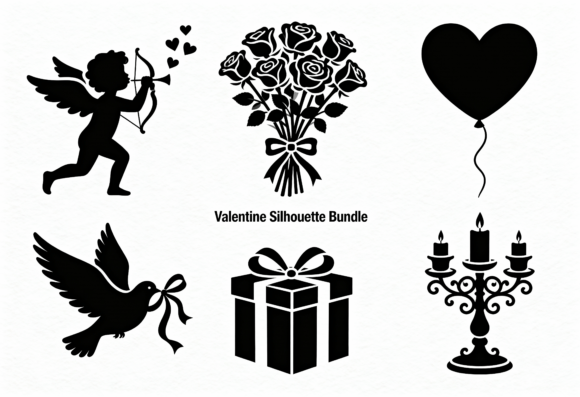 Valentine Silhouette Bundle SVG for Creative Professionals and Makers