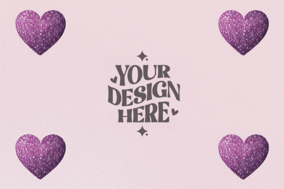 Valentine’s Day Heart Flat Lay Mockup 24